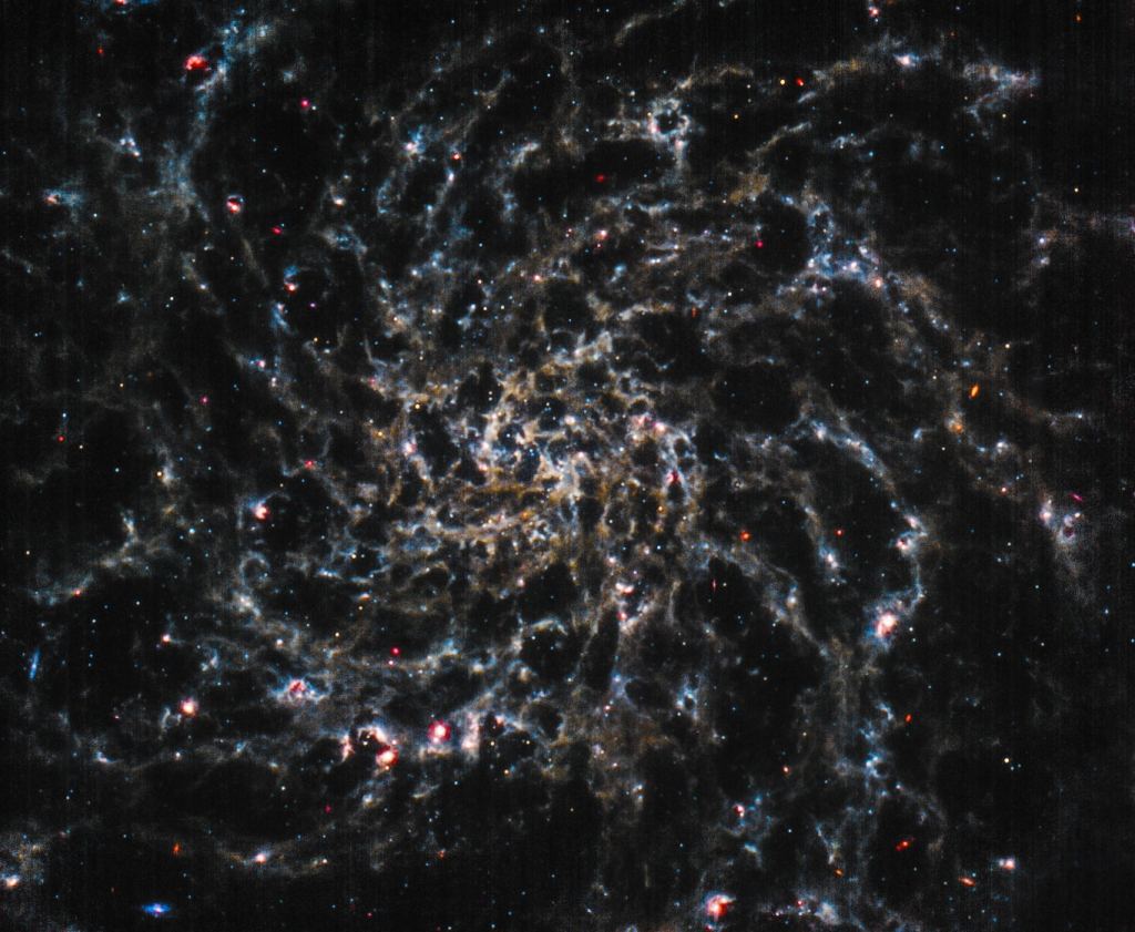Galaxy IC 5332, also known as PGC 7177. It is an 
                    intermediate spiral galaxy located approximately 30 million light years away.